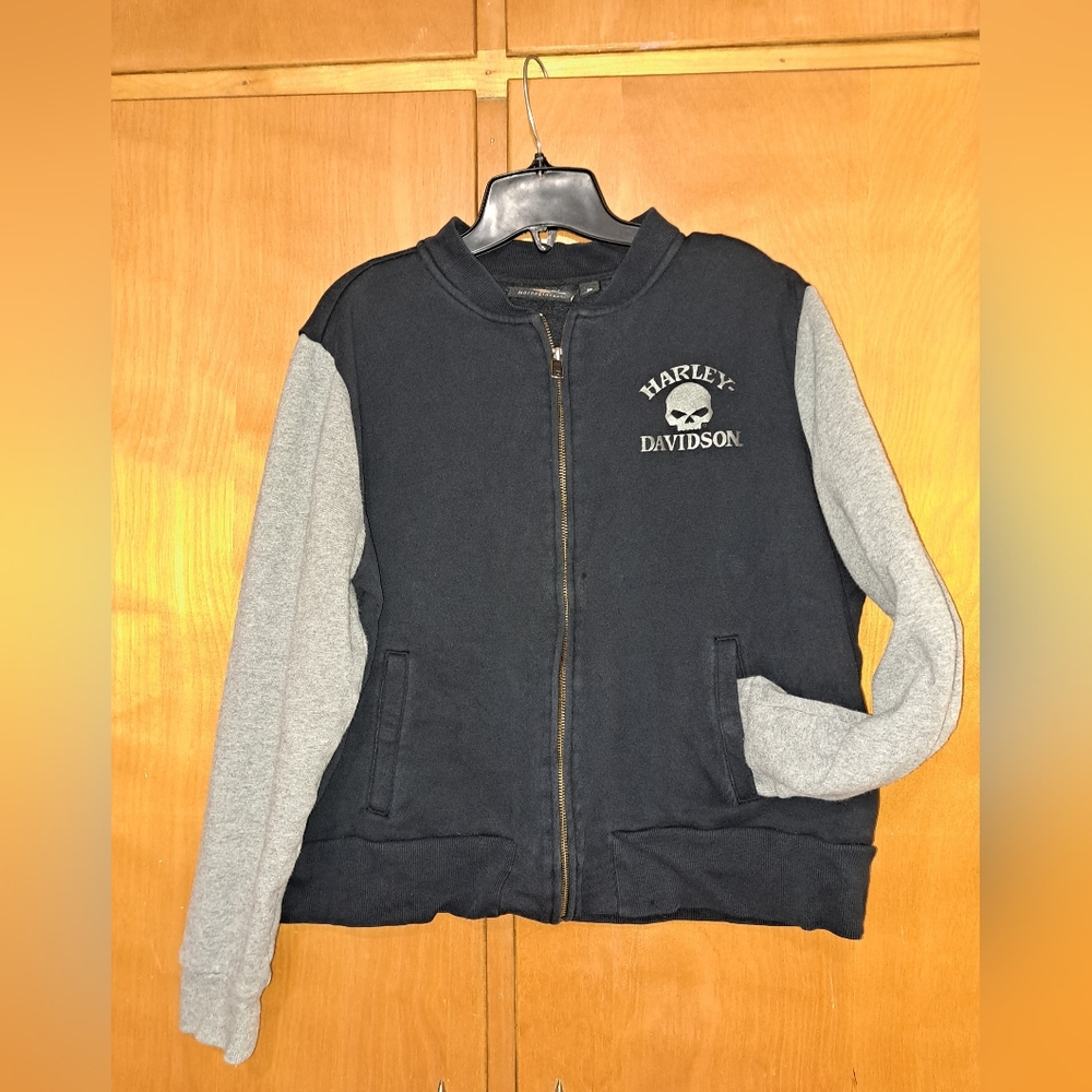 Harley Davidson women's rhinestone logo zip up jacket size 2XL